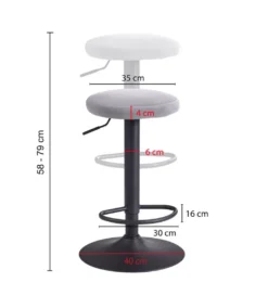 Hoker obrotowy NERJA szary*WOHNLING, GERMANY New