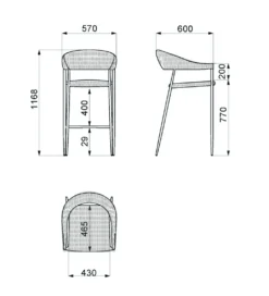 Hoker ogrodowy NIVA 112 cm naturalny biały*Zona-Design New