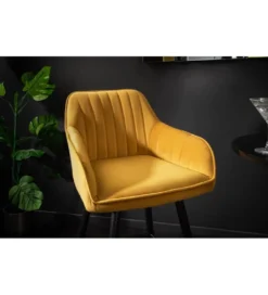 Hoker Turin musztardowo żółty aksamit*Invicta Interior Sale