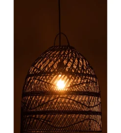Klosz do lampy wiszący SHADE 40 cm rattan czarna*J-Line