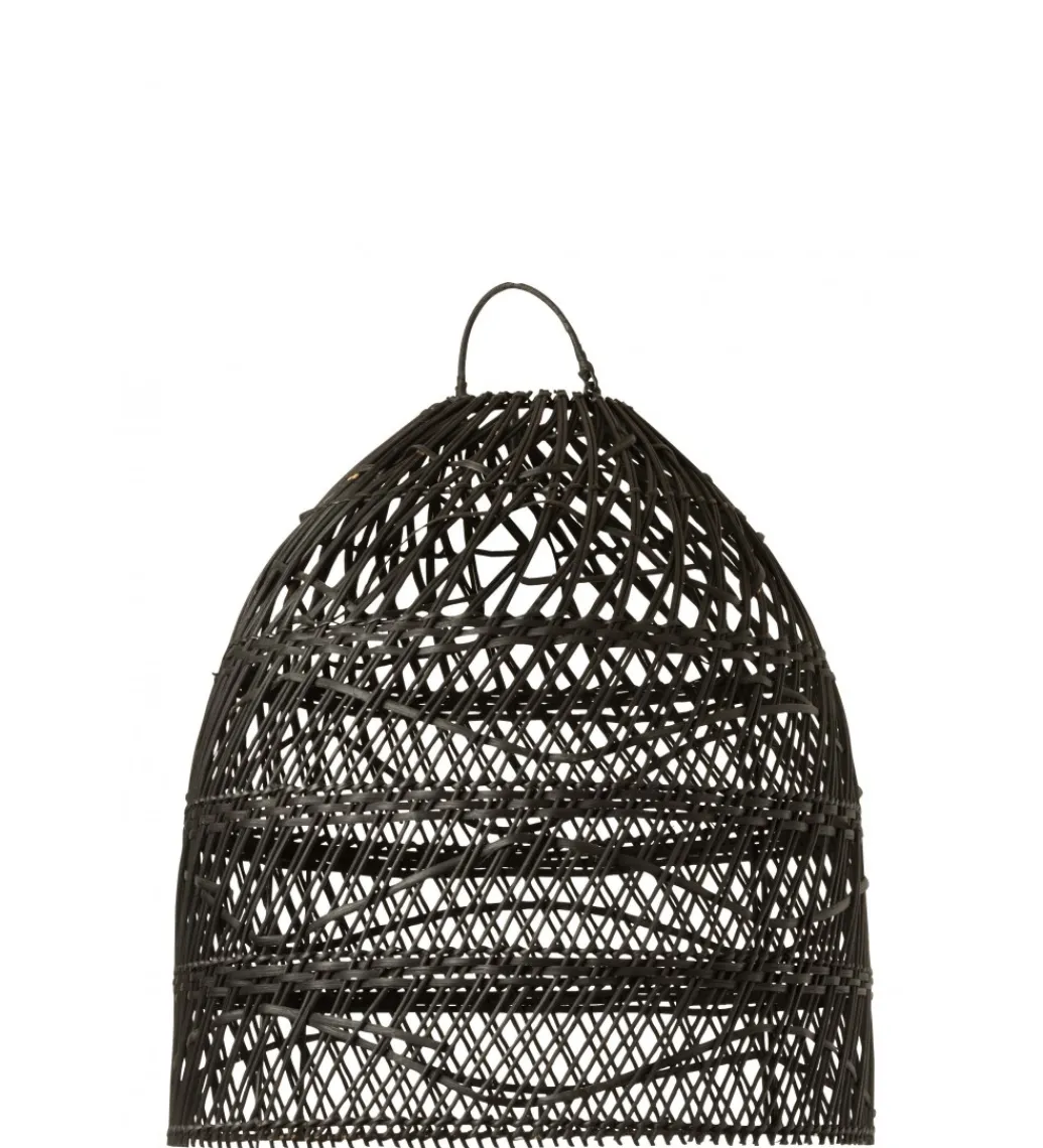 Klosz do lampy wiszący SHADE 40 cm rattan czarna*J-Line