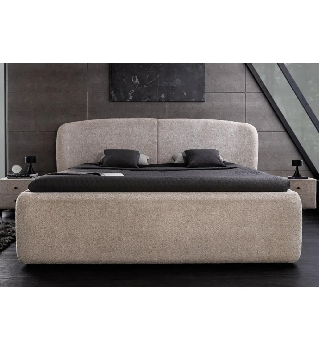 Łóżko ART DECO 180 x 200 cm bouclé beżowe*Invicta Interior Online