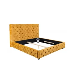 Łóżko Big CITY Paris 160 cm x 200 cm musztardowo-żółte*Invicta Interior Discount