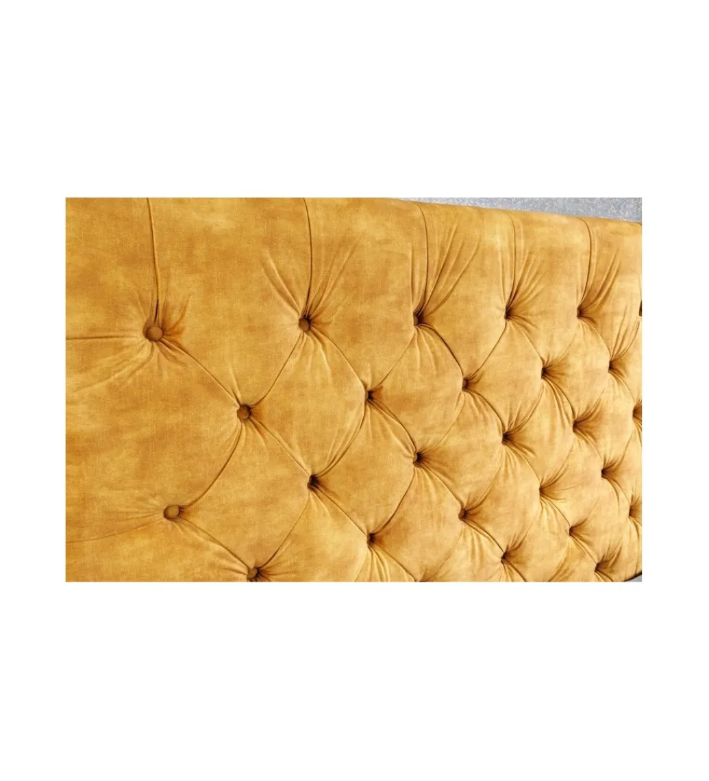 Łóżko Big CITY Paris 160 cm x 200 cm musztardowo-żółte*Invicta Interior Discount