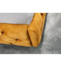 Łóżko Big CITY Paris 160 cm x 200 cm musztardowo-żółte*Invicta Interior Discount