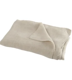 Koc Ivory Lniany 150 cm x 200 cm*J-Line New