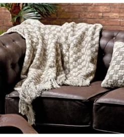 Koc MANTA 130 x 150 cm szarobiały*Imeri Discount
