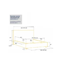Łóżko Cornwall w różnych rozmiarach i kolorach do wyboru*Comforteo Clearance