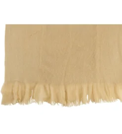 Koc z frędzlami Fringers 130 cm x 180 cm beżowy*J-Line Sale