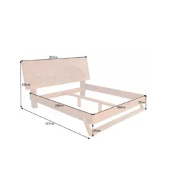 Łóżko DAVIDE Scorpion 180 cm x 200 cm drewno mango brąz*Invicta Interior - przedsprzedaż Outlet