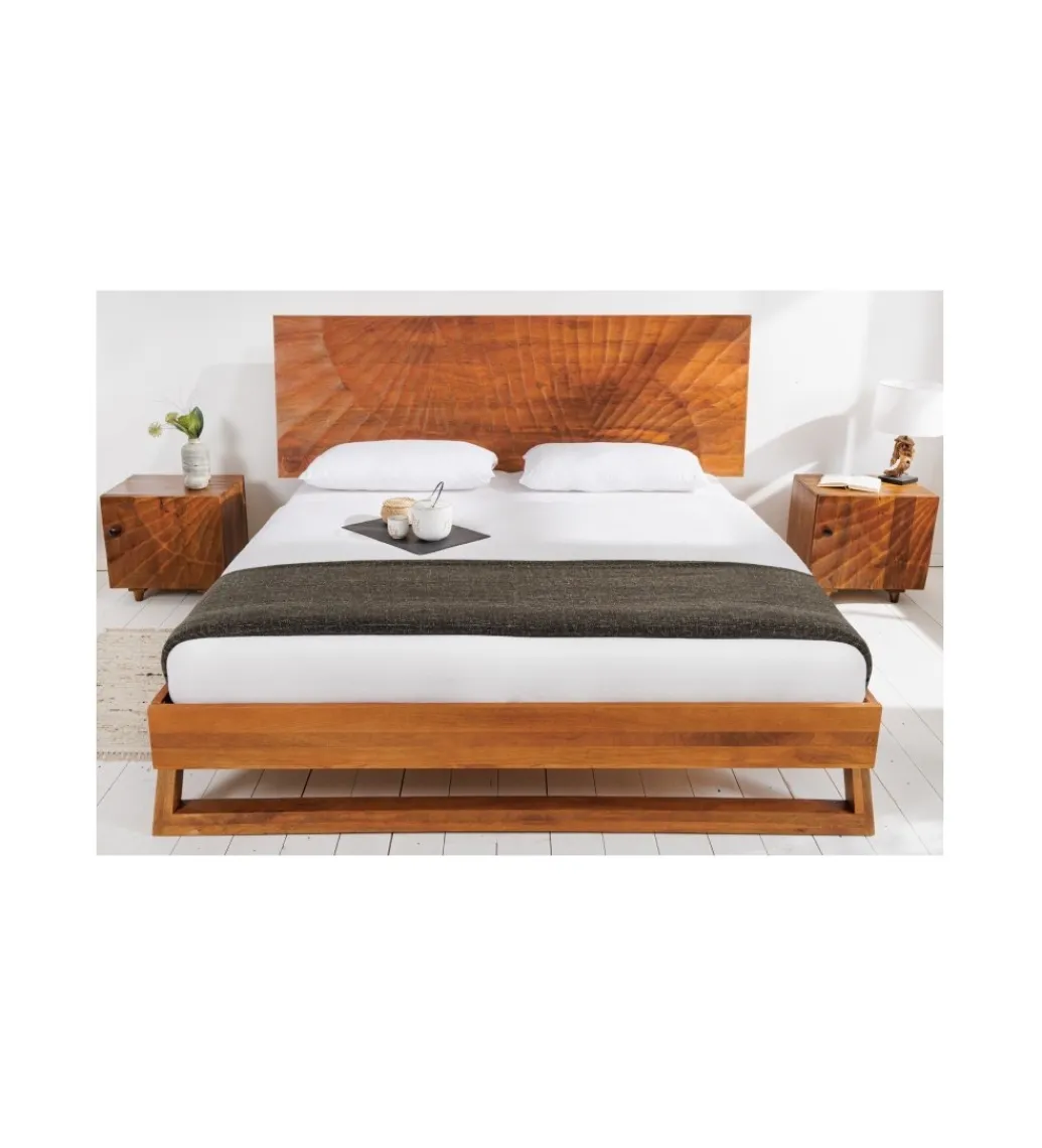 Łóżko DAVIDE Scorpion 180 cm x 200 cm drewno mango brąz*Invicta Interior - przedsprzedaż Outlet