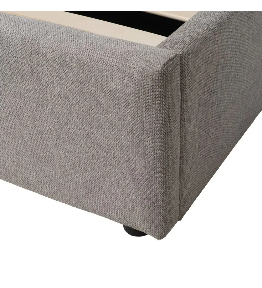 Łóżko FADARANT 164 x 214 cm beżowe z pojemnikiem*Zona-Design Online
