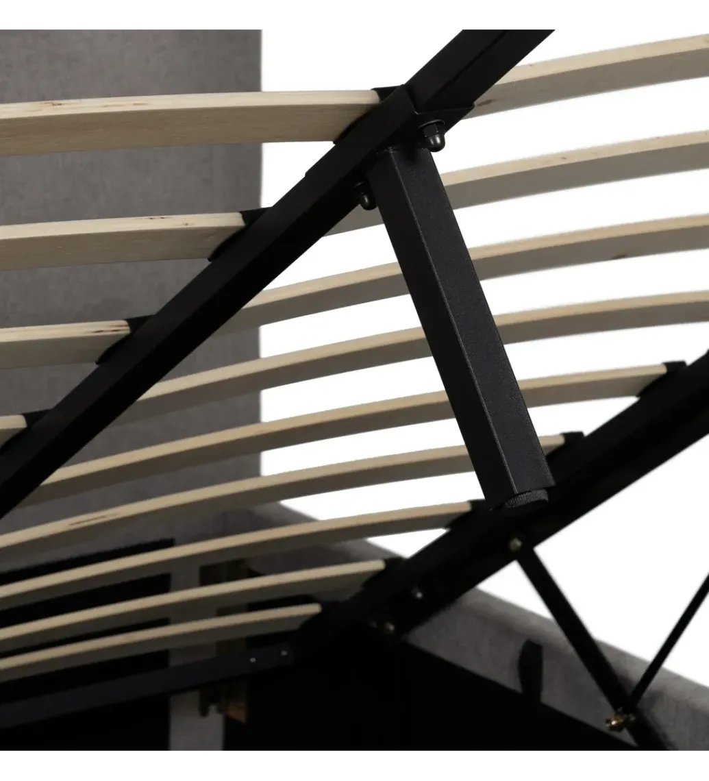 Łóżko FADARANT 164 x 214 cm beżowe z pojemnikiem*Zona-Design Online