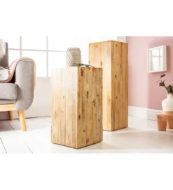 Kolumna Columna 75 cm akacja teak szary*Invicta Interior Online