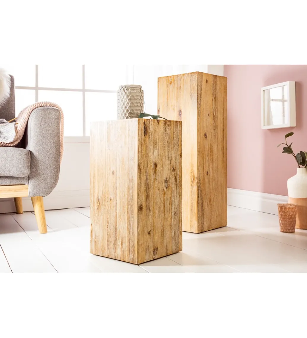 Kolumna Columna 75 cm akacja teak szary*Invicta Interior Online