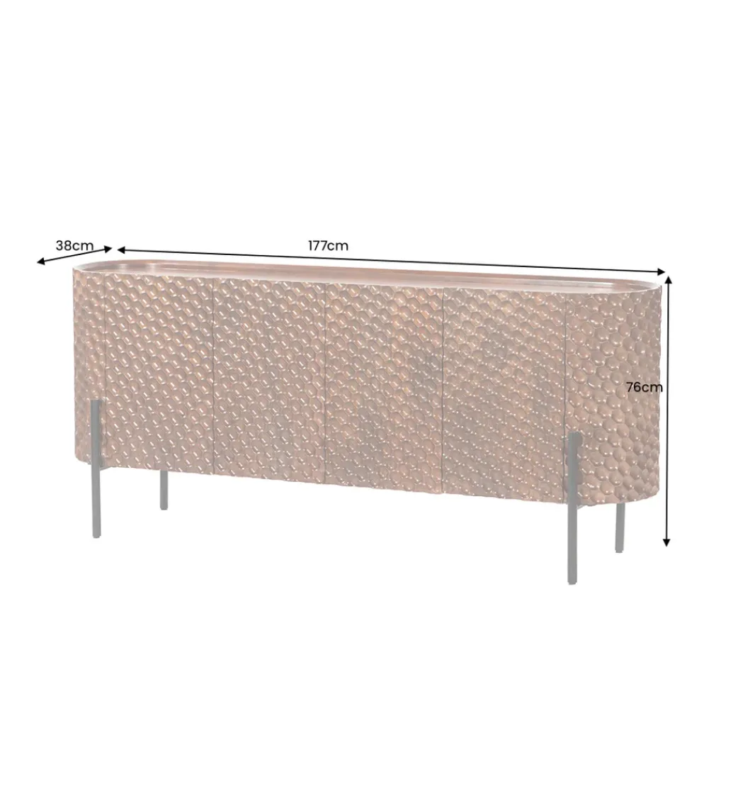 Komoda ADLON 180 cm drewno mango brązowa*Invicta Interior - przedsprzedaż