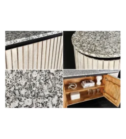 Komoda ADLON 170 cm drewno mango marmur szara*Invicta Interior - przedsprzedaż Clearance