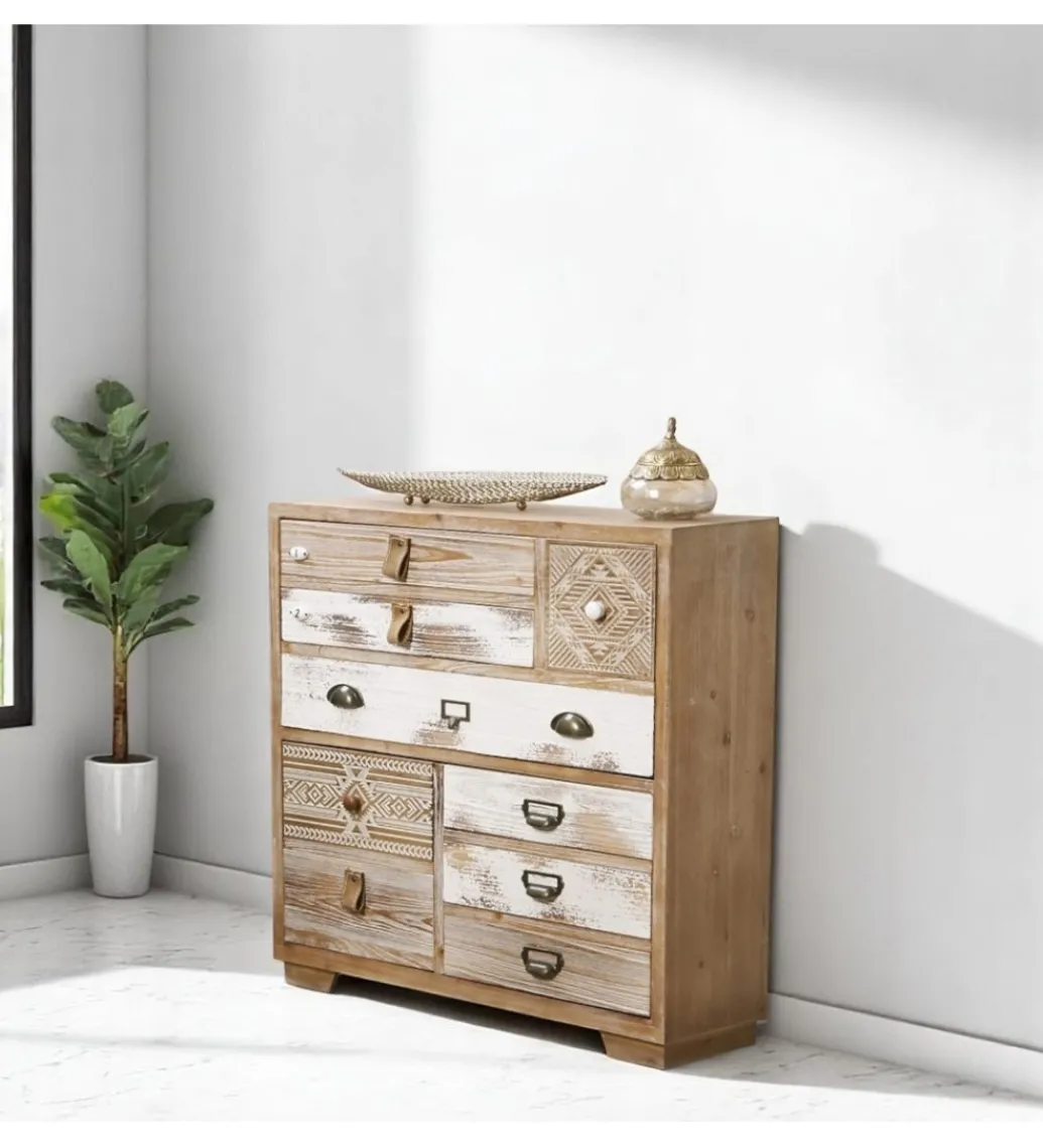 Komoda AFYR 80 cm drewno świerkowe*Imeri Outlet