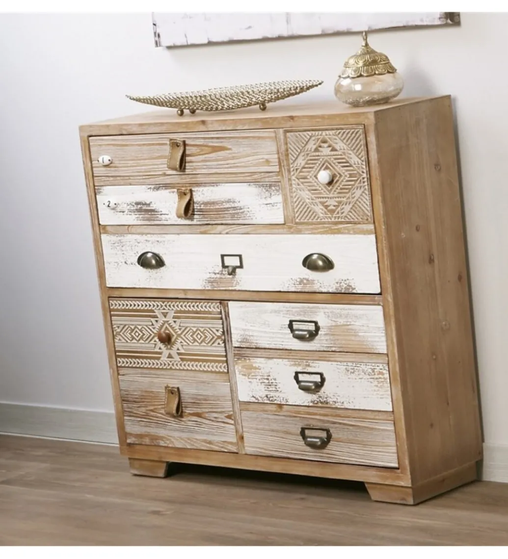 Komoda AFYR 80 cm drewno świerkowe*Imeri Outlet