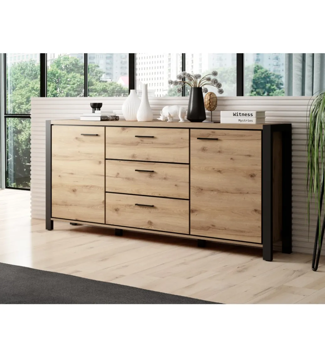 Komoda AKTIV 180 cm w optyce dąb Taurus*Helvetia Best