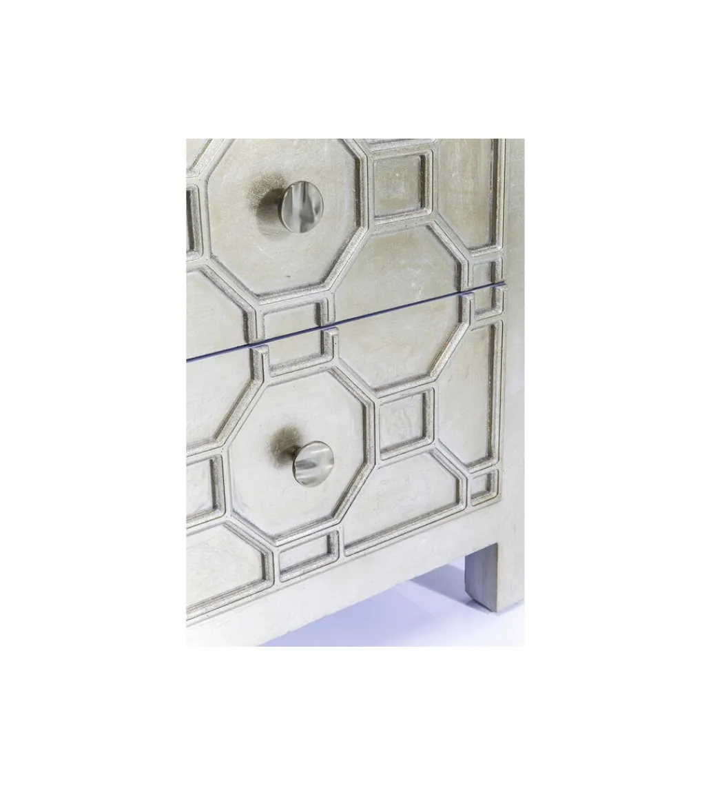 Komoda ALHAMBRA 107 cm srebrna*KARE Discount