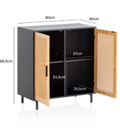 Komoda Ambert 80 cm czarna*WOHNLING, GERMANY