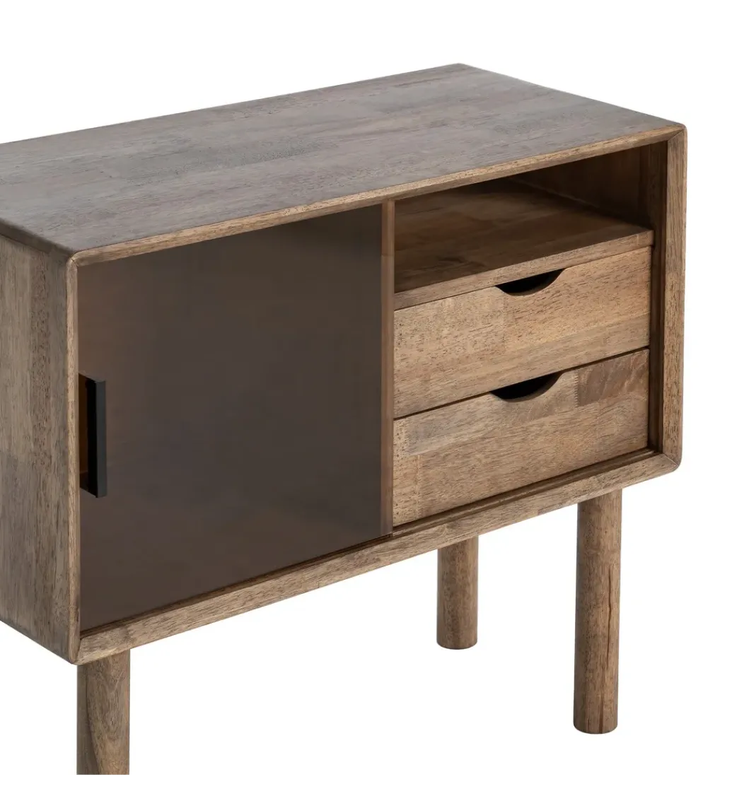 Komoda AMY 80 cm drewno kauczuk*Zona-Design Outlet