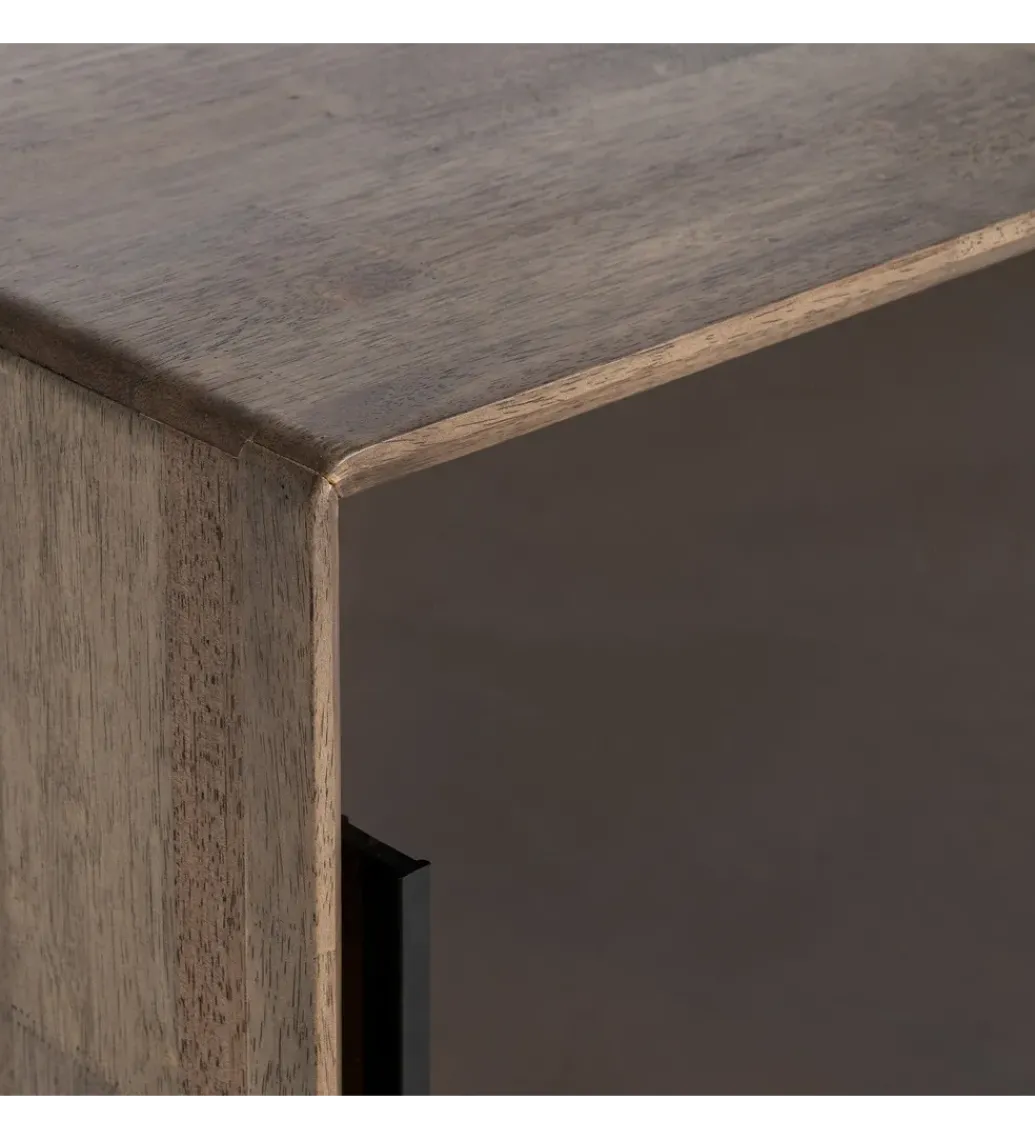 Komoda AMY 80 cm drewno kauczuk*Zona-Design Outlet