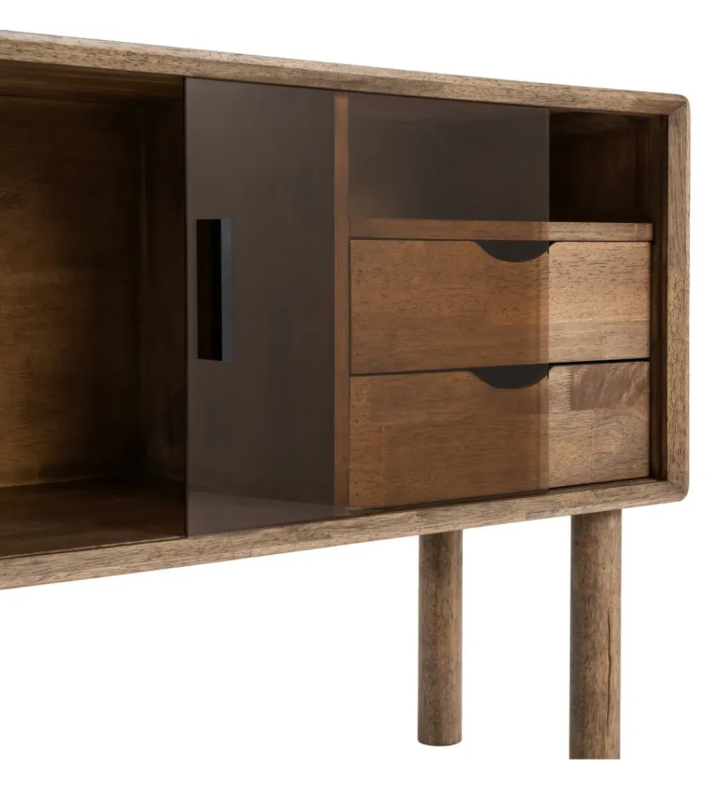 Komoda AMY 80 cm drewno kauczuk*Zona-Design Outlet