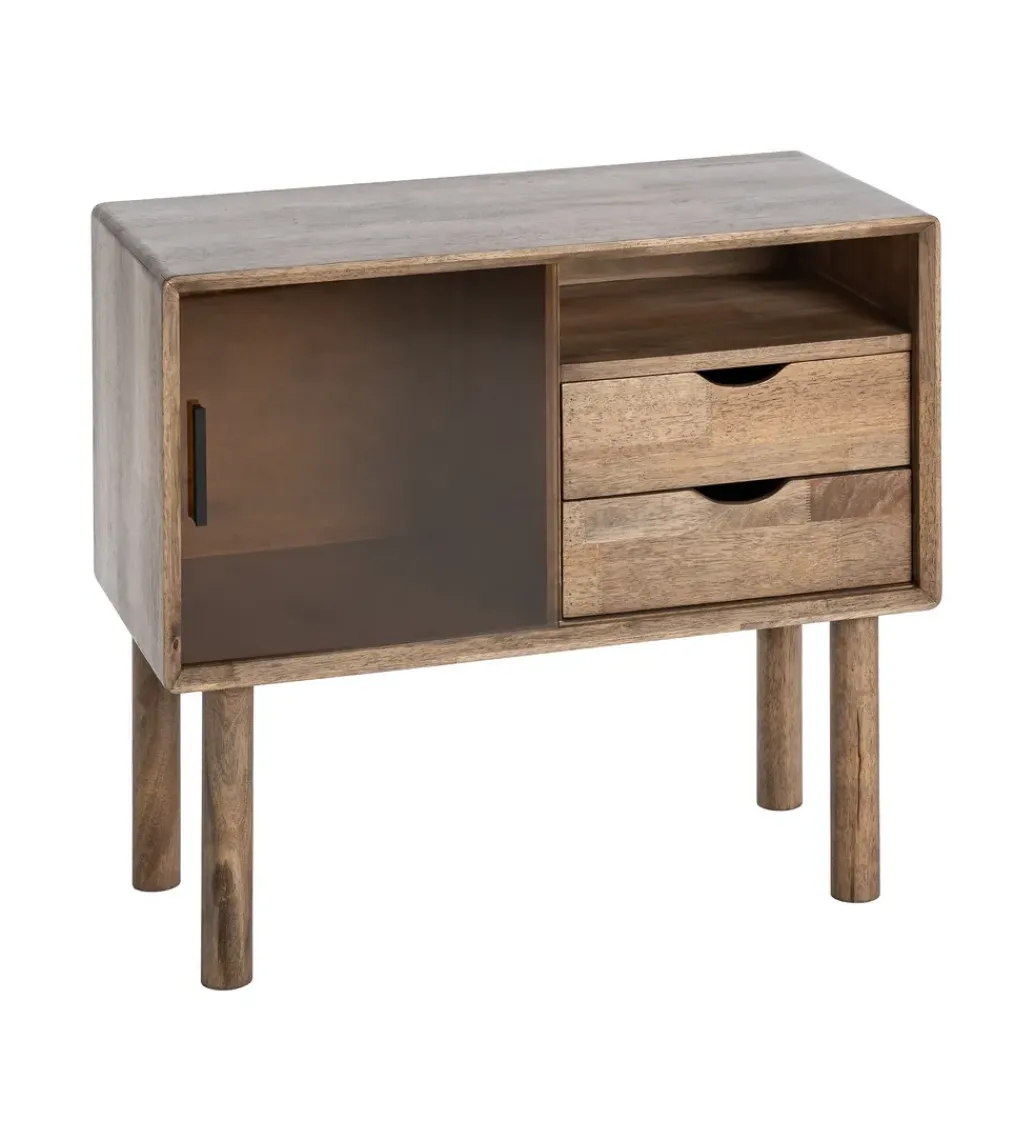 Komoda AMY 80 cm drewno kauczuk*Zona-Design Outlet