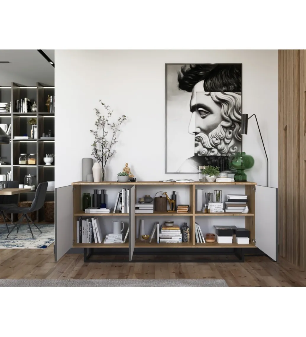 Komoda Apollo 168 cm antracytowa*Polski Design ML Best