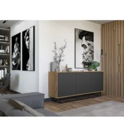 Komoda Apollo 168 cm antracytowa*Polski Design ML Best