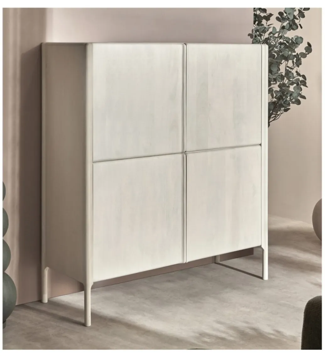 Komoda ARES 130 cm drewno mango biała*Imeri Hot