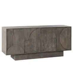 Komoda ART DECO 170 cm drewno mango szary*Invicta Interior