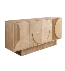Komoda ART DECO 170 cm drewno mango biało beżowa*Invicta Interior Best