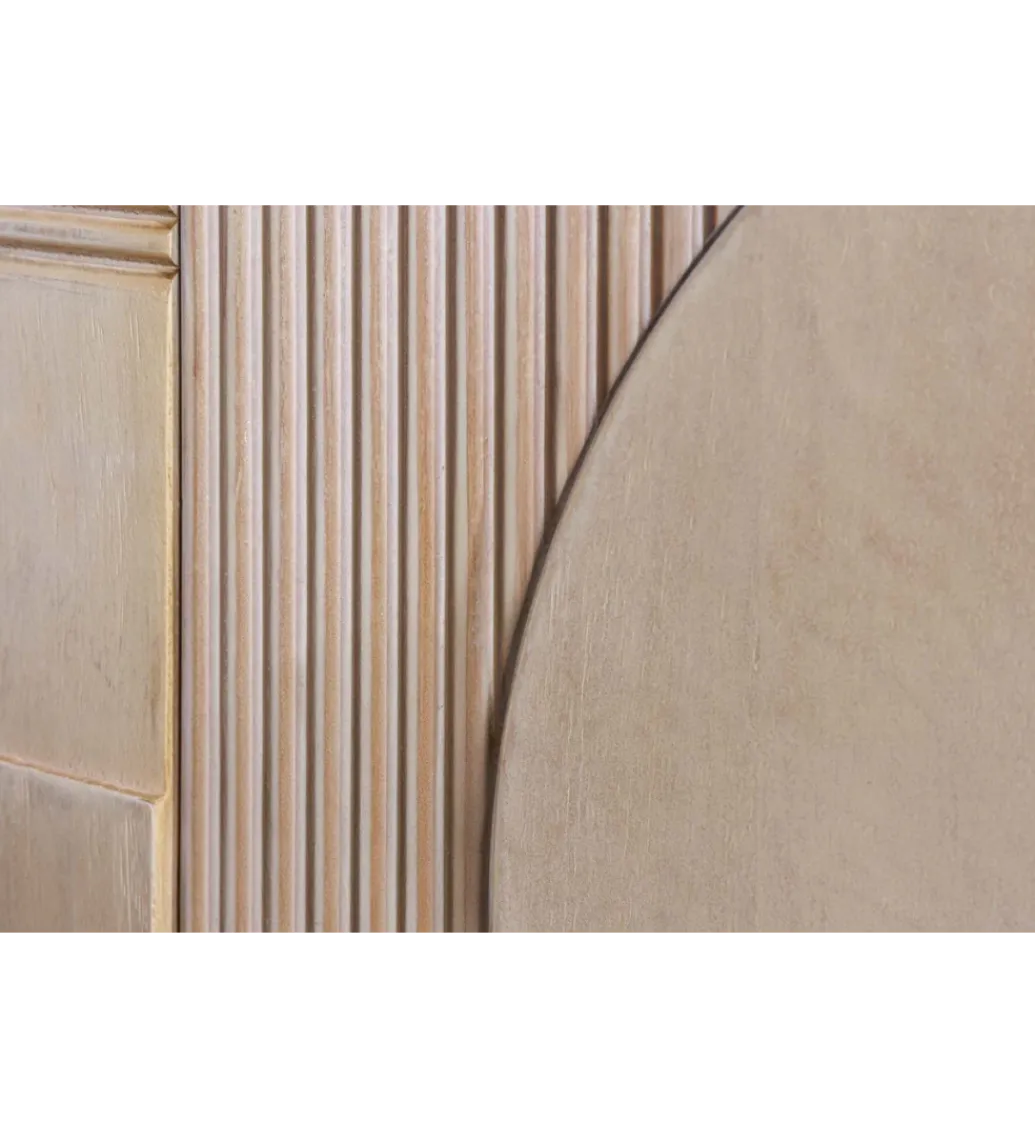 Komoda ART DECO 170 cm drewno mango biało beżowa*Invicta Interior Best