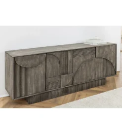 Komoda ART DECO 170 cm drewno mango szary*Invicta Interior Online