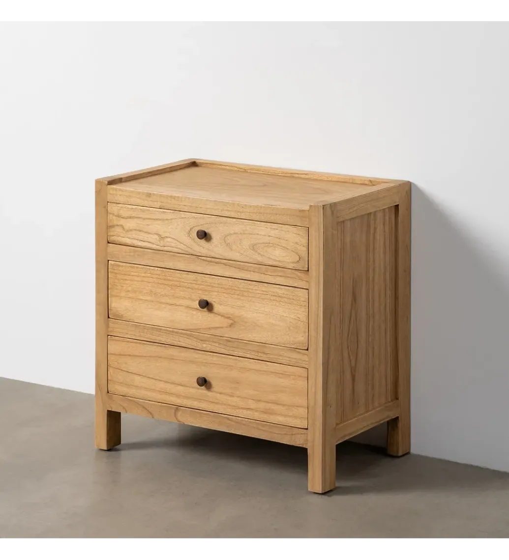 Komoda ATARNO 65 cm drewno mindi naturalna*Zona-Design New