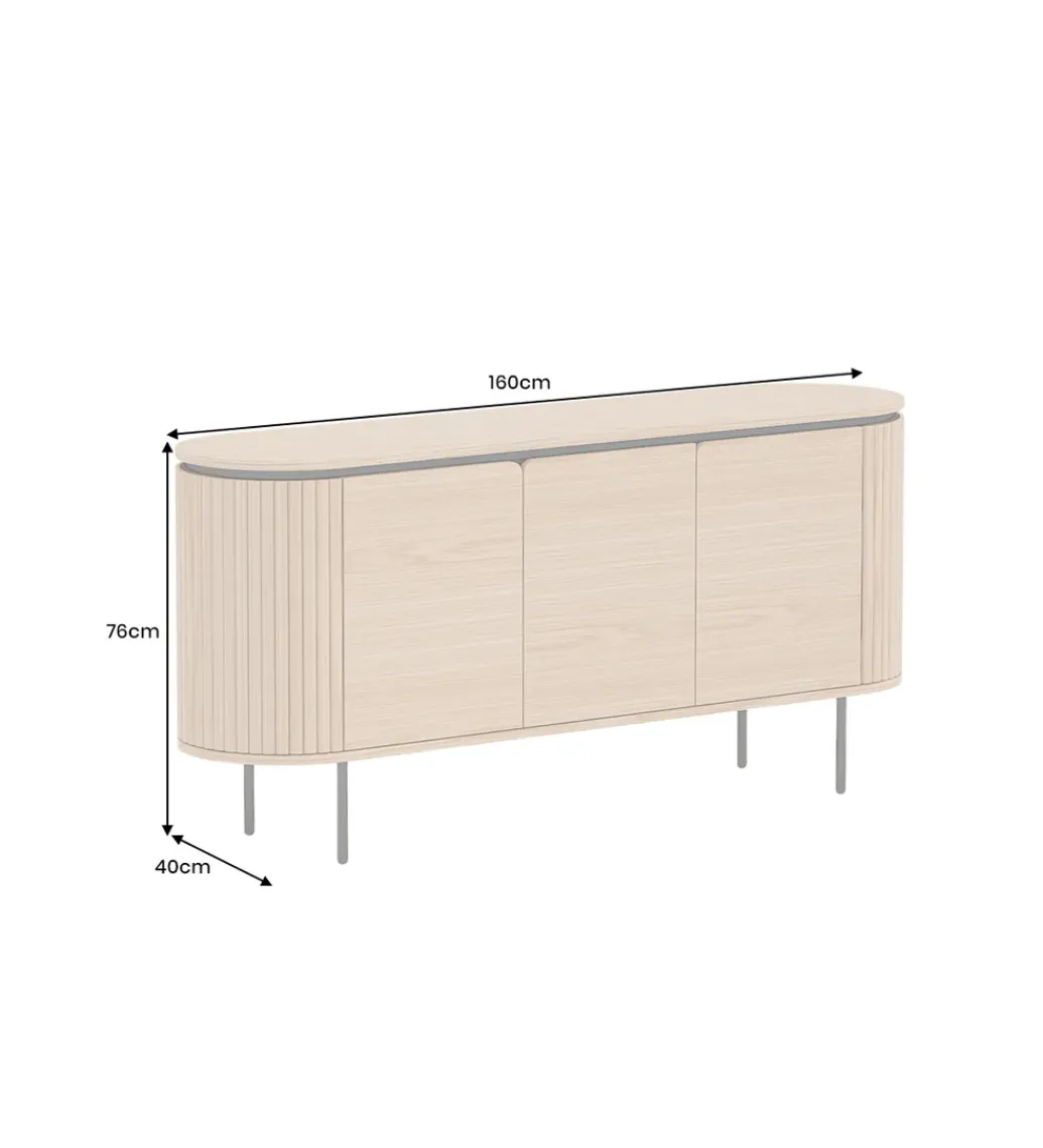 Komoda ATELIER 160 cm kolor drewna dębu*Invicta Interior New