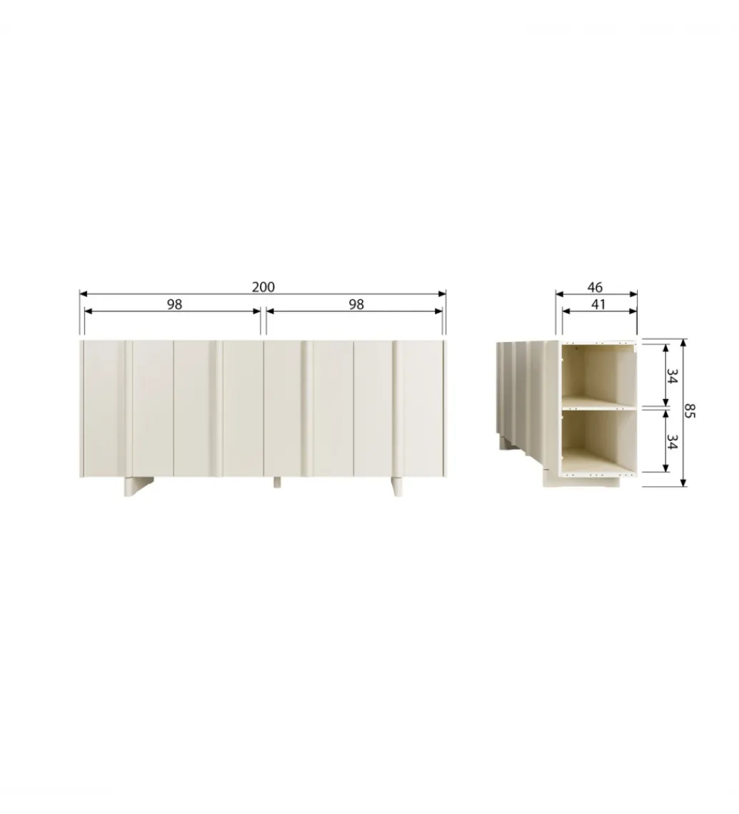 Komoda BASU 200 cm drewno sosny dust*WOOOD Clearance