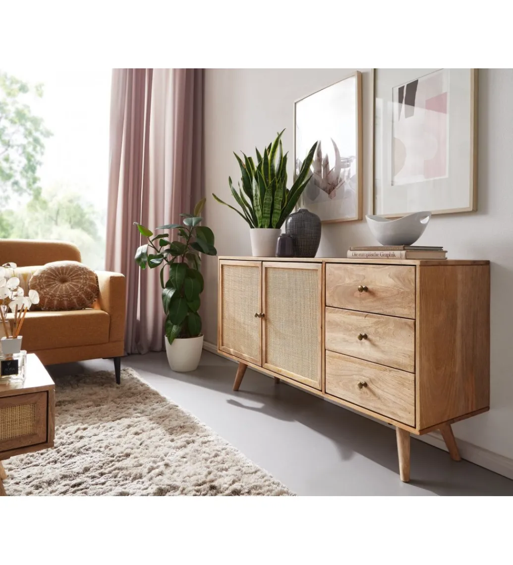 Komoda BELIZE 140 cm drewno mango*WOHNLING, GERMANY New