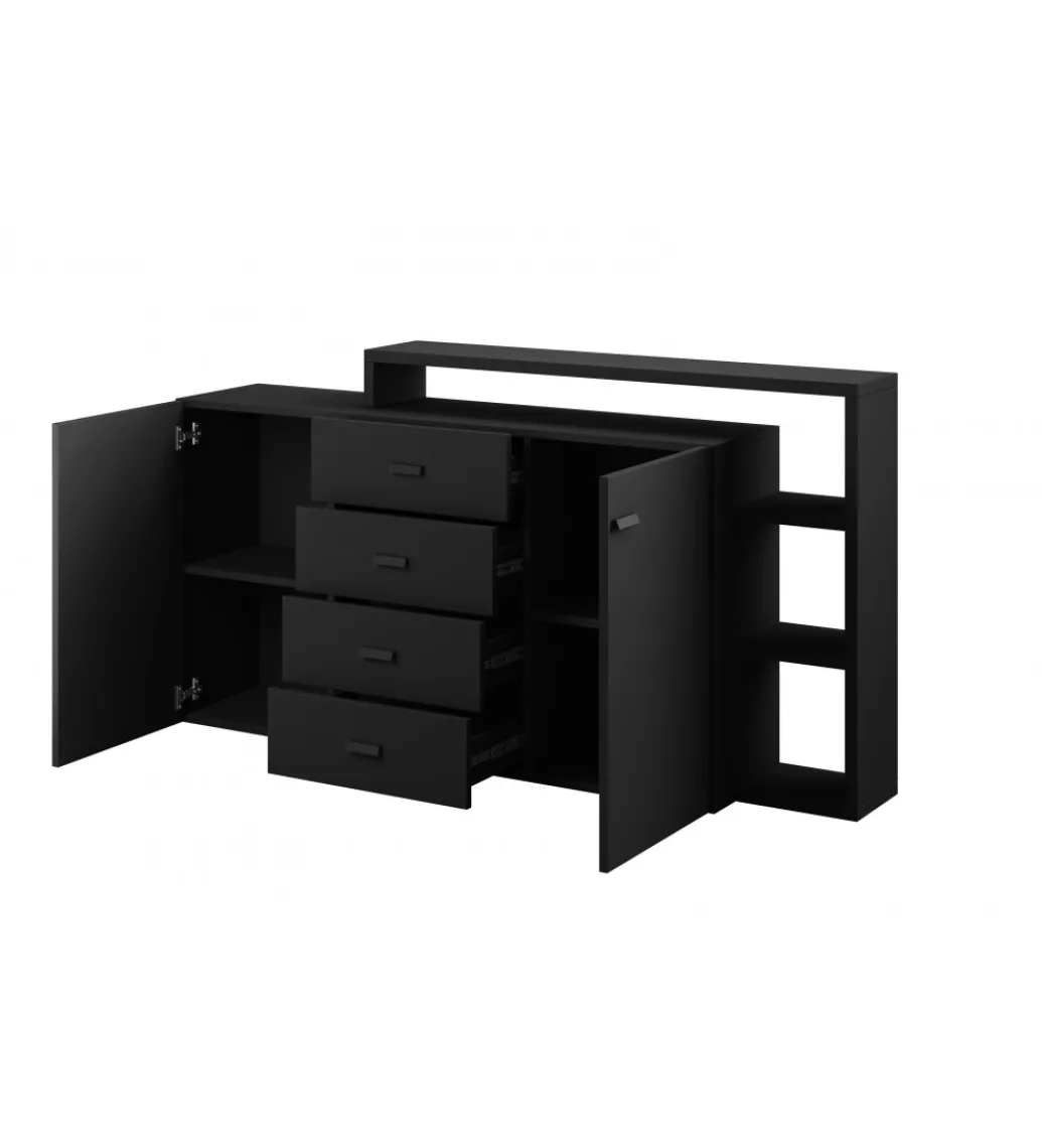 Komoda Bota 180 cm czarna*Helvetia New