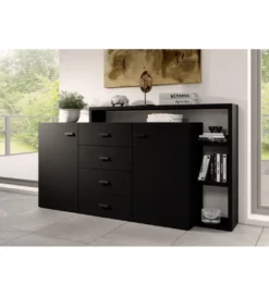 Komoda Bota 180 cm czarna*Helvetia New