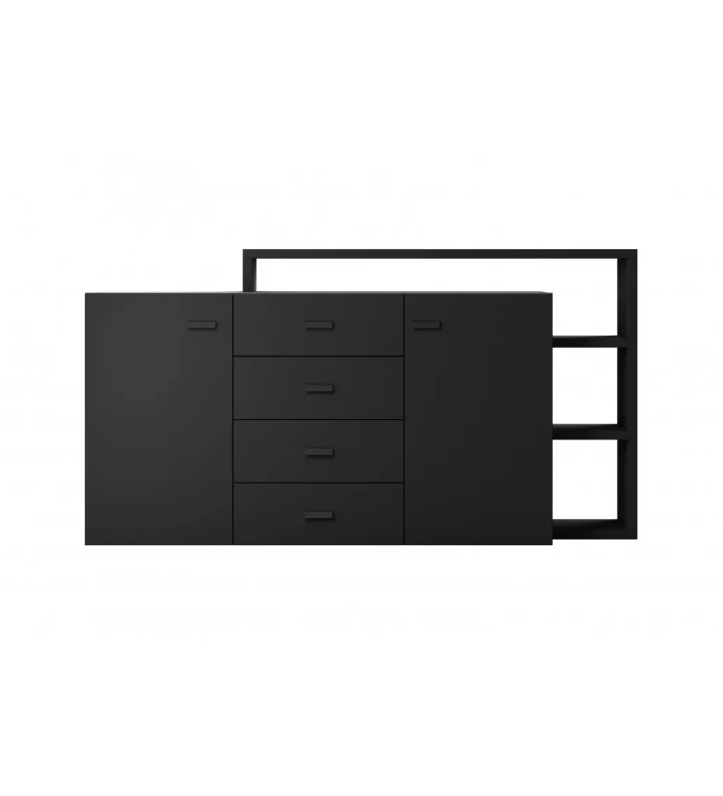 Komoda Bota 180 cm czarna*Helvetia New