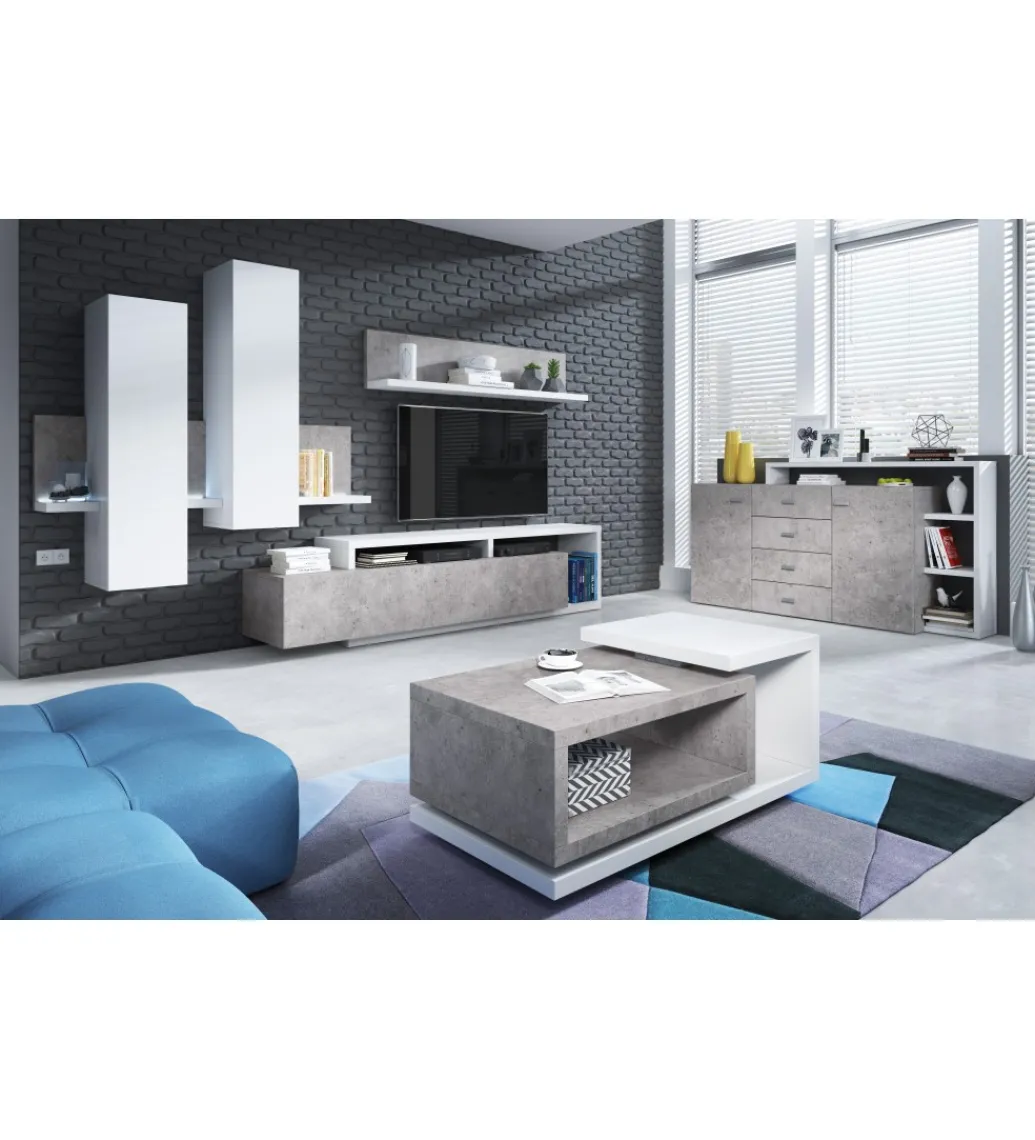 Komoda BOTA 180 cm w optyce betonu*Helvetia Clearance