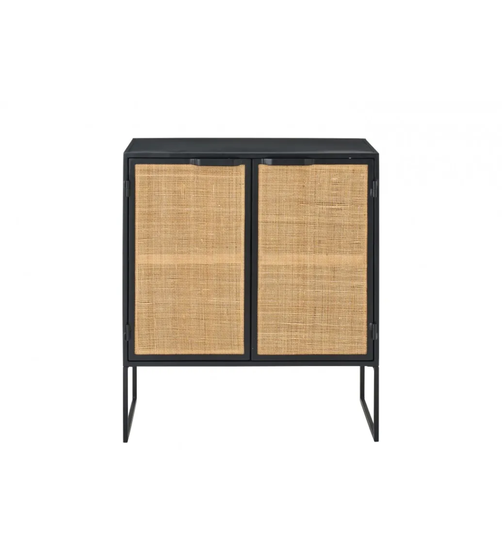 Komoda CANE PANE 89 cm naturalna czarna*J-Line Best