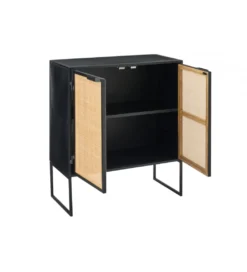 Komoda CANE PANE 89 cm naturalna czarna*J-Line Best