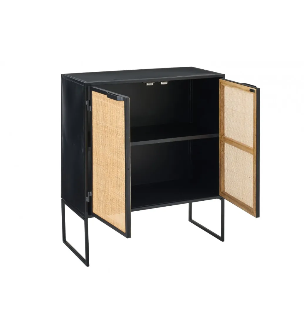 Komoda CANE PANE 89 cm naturalna czarna*J-Line Best