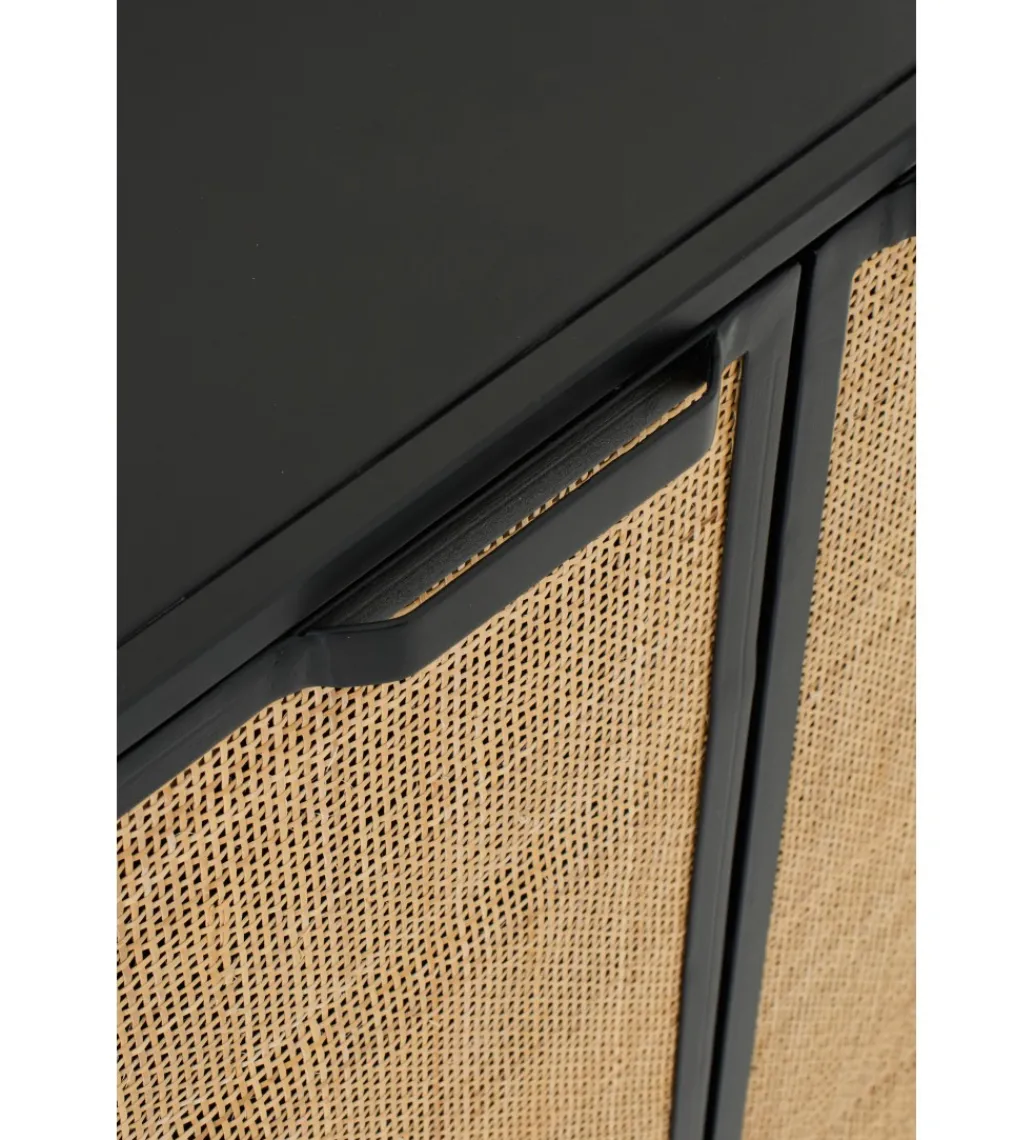 Komoda CANE PANE 89 cm naturalna czarna*J-Line Best