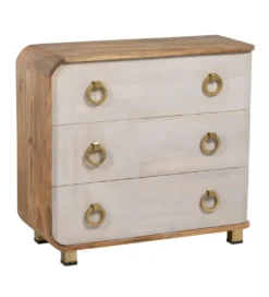 Komoda COSTARIC 83 cm drewno mango bielona*Zona-Design Hot
